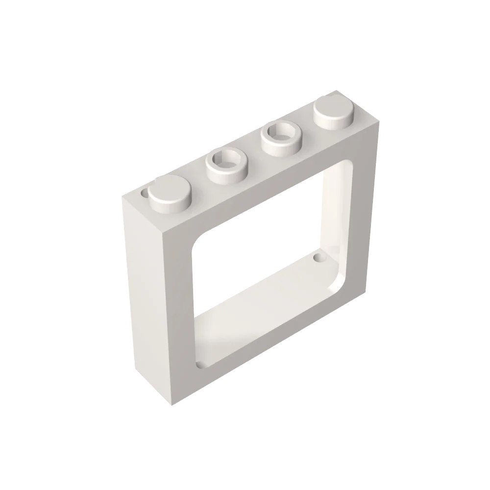 Gobricks Window 1 x 4 x 3 Train with Shutter Holes and Solid Studs on Ends | Compatible Building Block