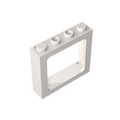Gobricks Window 1 x 4 x 3 Train with Shutter Holes and Solid Studs on Ends | Compatible Building Block