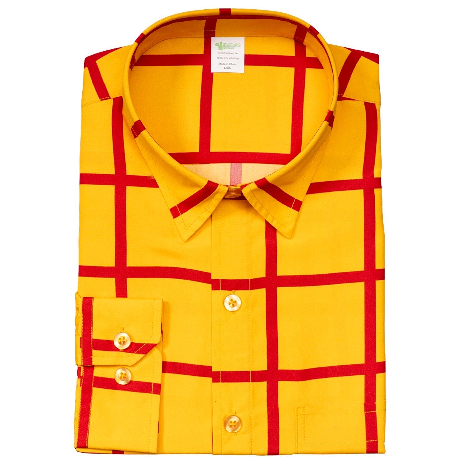 Sheriff Woody Cowboy Adult Halloween Cosplay Costume Set (Shirt, Vest, and Badge)