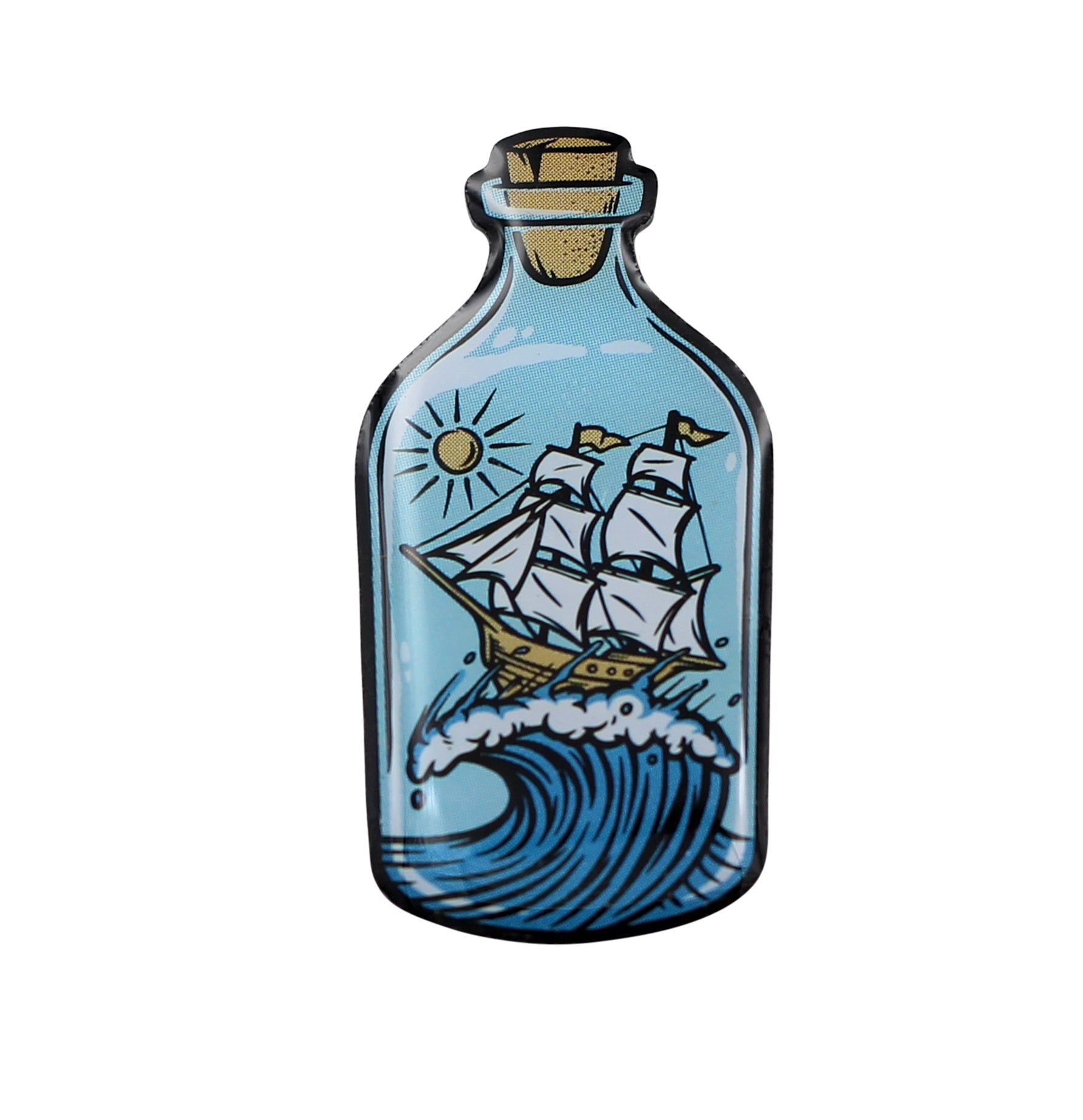 Ship in a Bottle Enamel Pin - Sailing, Ocean, Nautical Lapel Pin