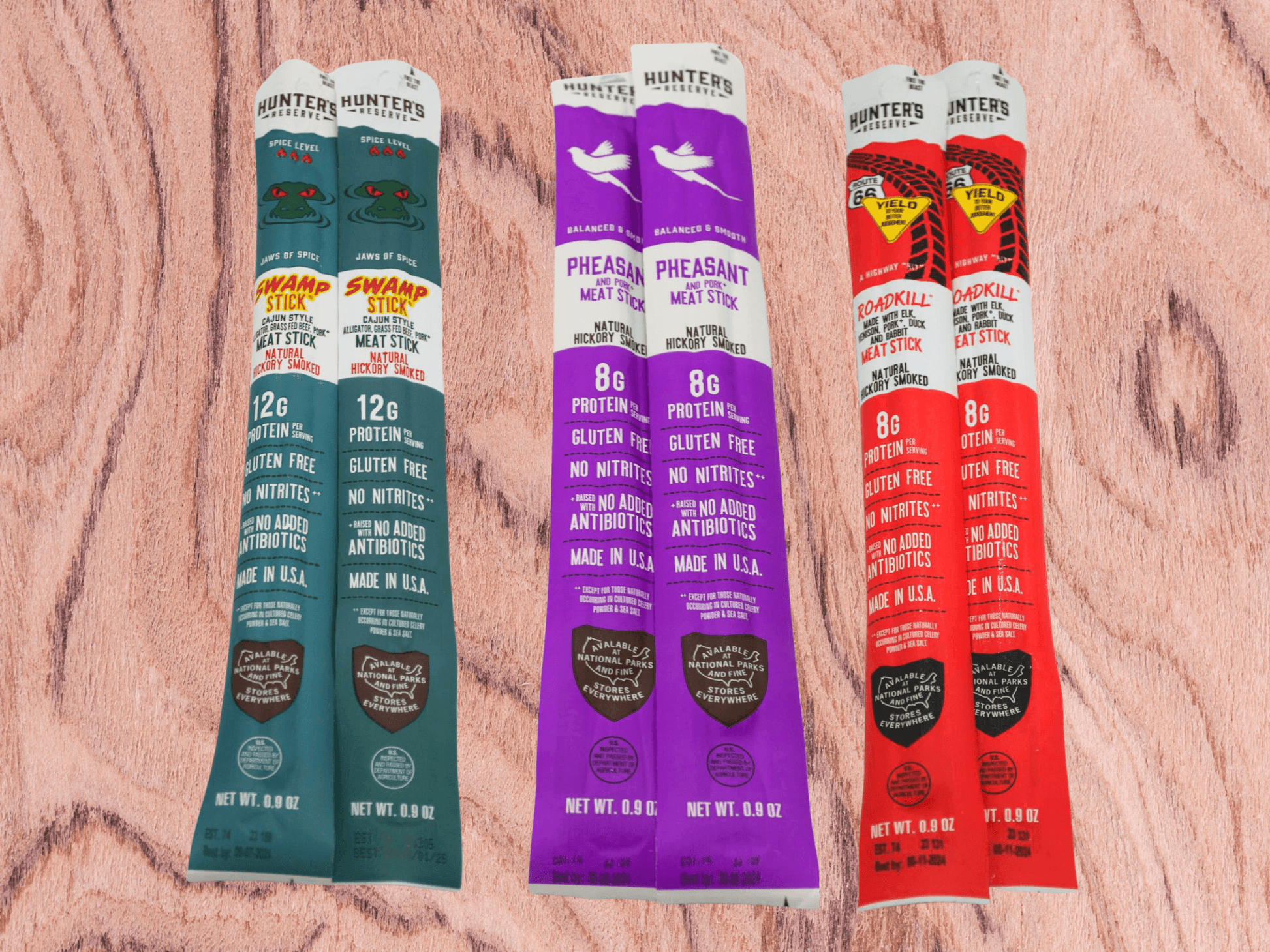 Exotic Meat Sticks Bag – 14 Wild Jerky Snacks | Gourmet Gift with Gamey Flavors - 