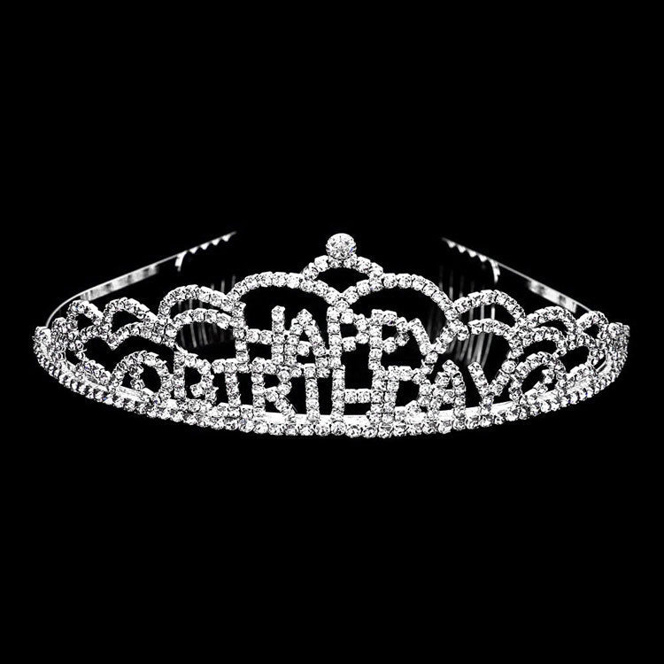 Crystal Rhinestone Happy Birthday Party Tiara