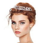 Happy Birthday Rhinestone Pave Party Tiara