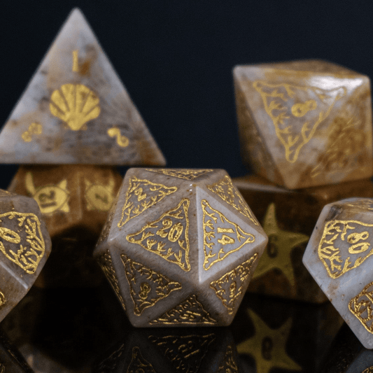 Siren's Song Fossilized Coral Dice Set - 