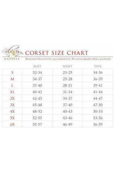 Top Drawer CURVY Steampunk Steel Double Boned Under Bust Corset - Small