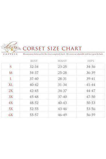 Top Drawer Steel Boned Black Lace Victorian Bustle Underbust Corset Dress - Small