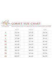 Top Drawer CURVY Steampunk Black/Blue Brocade Steel Double Boned Under Bust Corset - XSmall