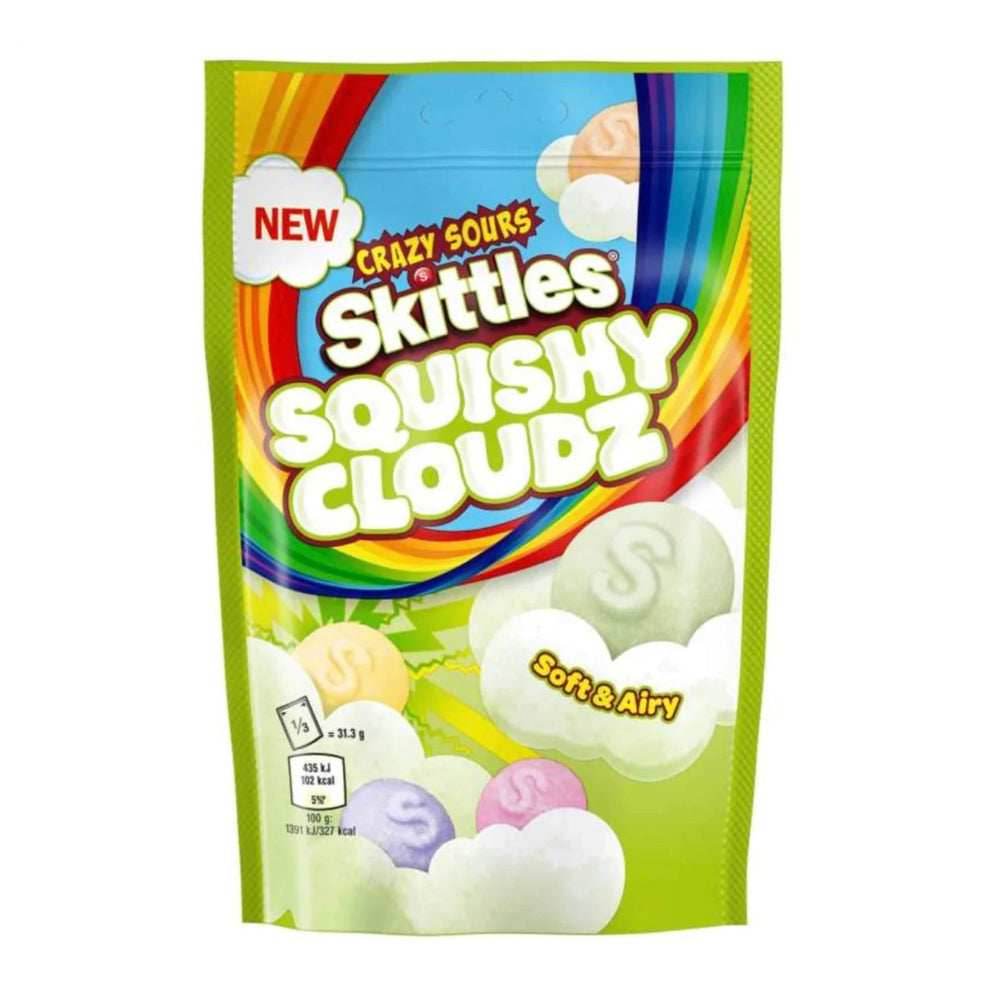 Skittles Squishy Cloudz Crazy Sour (100g) (UK) - 