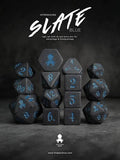 Kraken Slate 14 pc Slate TTRPG Dice Set - Blue Ink