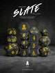 Kraken Slate 14 pc Slate TTRPG Dice Set - Yellow Ink