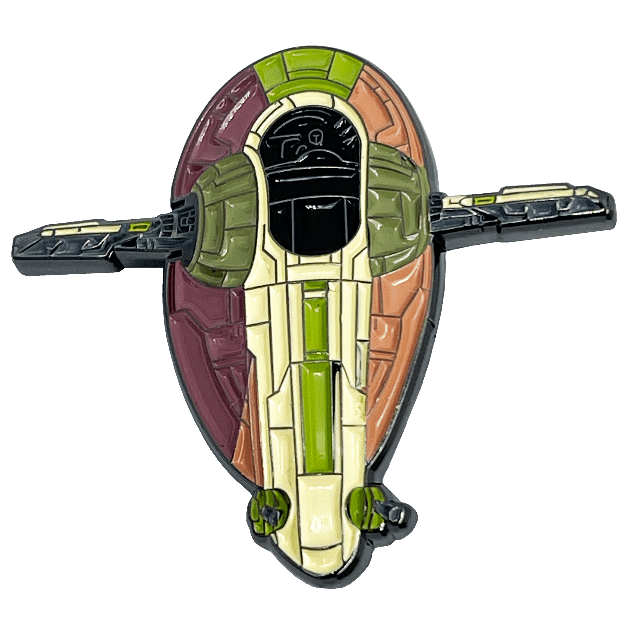 BL16-010 Slave I Pursuit Craft 1 one Bounty Hunter Spaceship Lapel pin - 