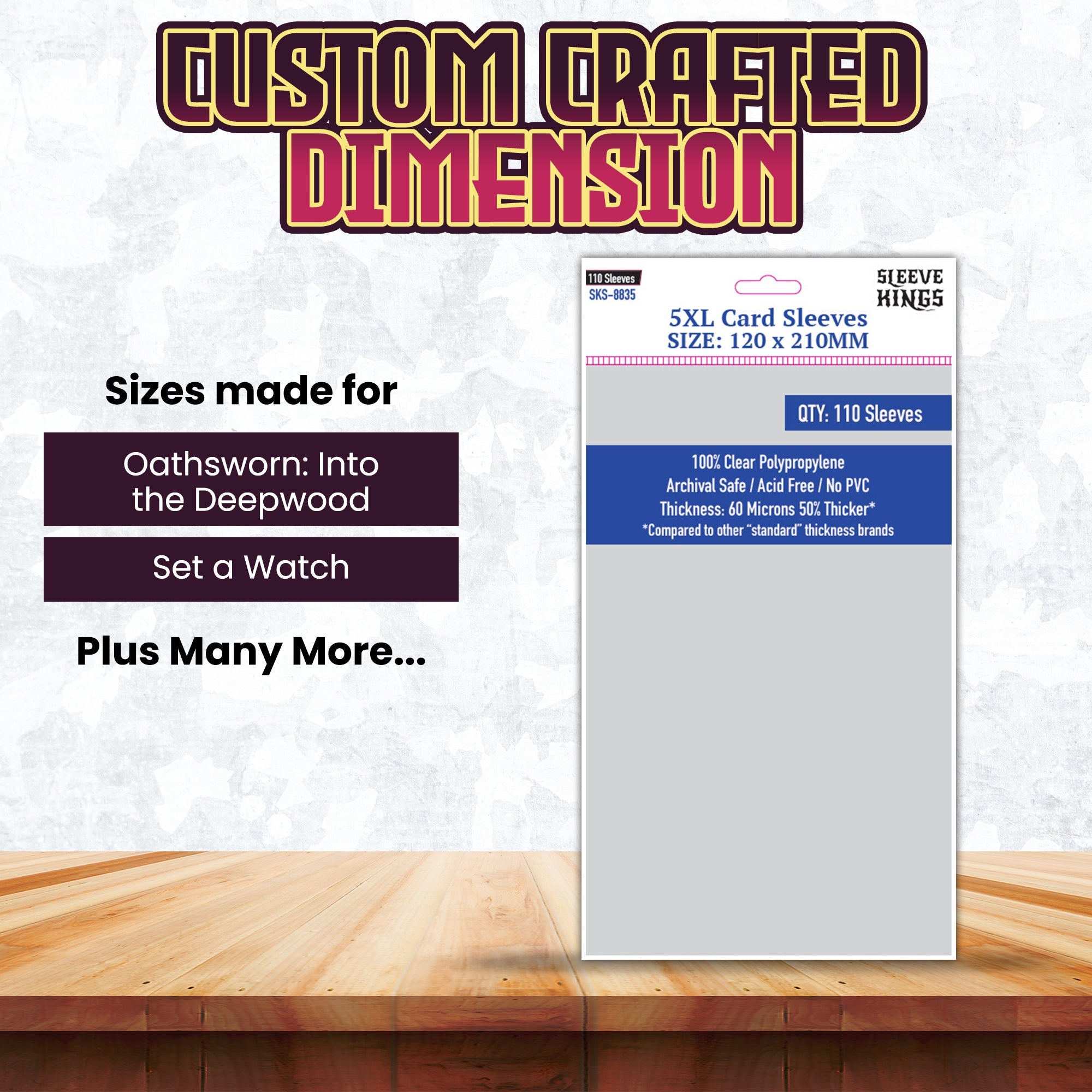 5XL Game Card Sleeves (120x210mm) 110 Pack, 60 Micron, SKS-8835