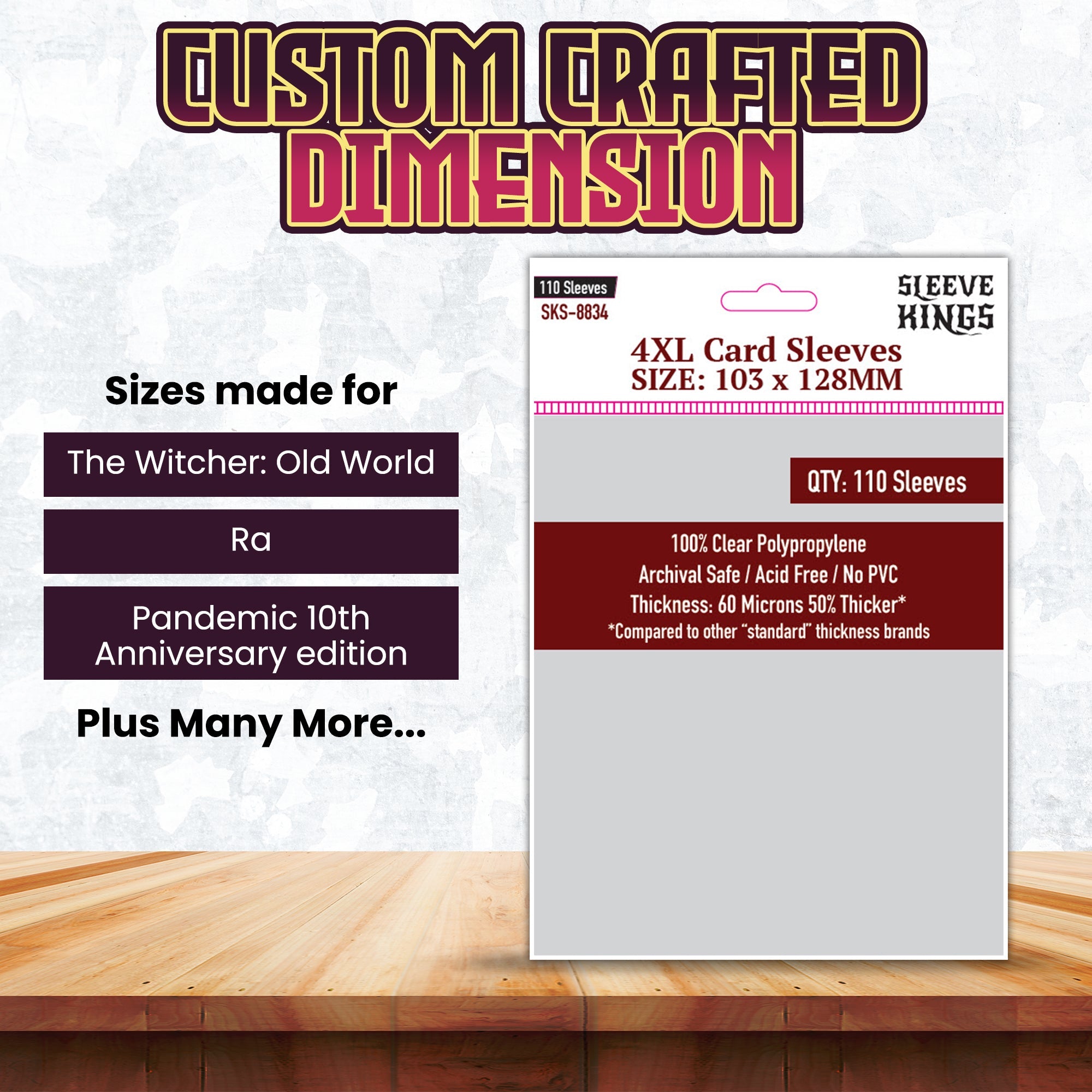 4XL Game Card Sleeves (103x128mm) 110 Pack, 60 Micron, SKS-8834