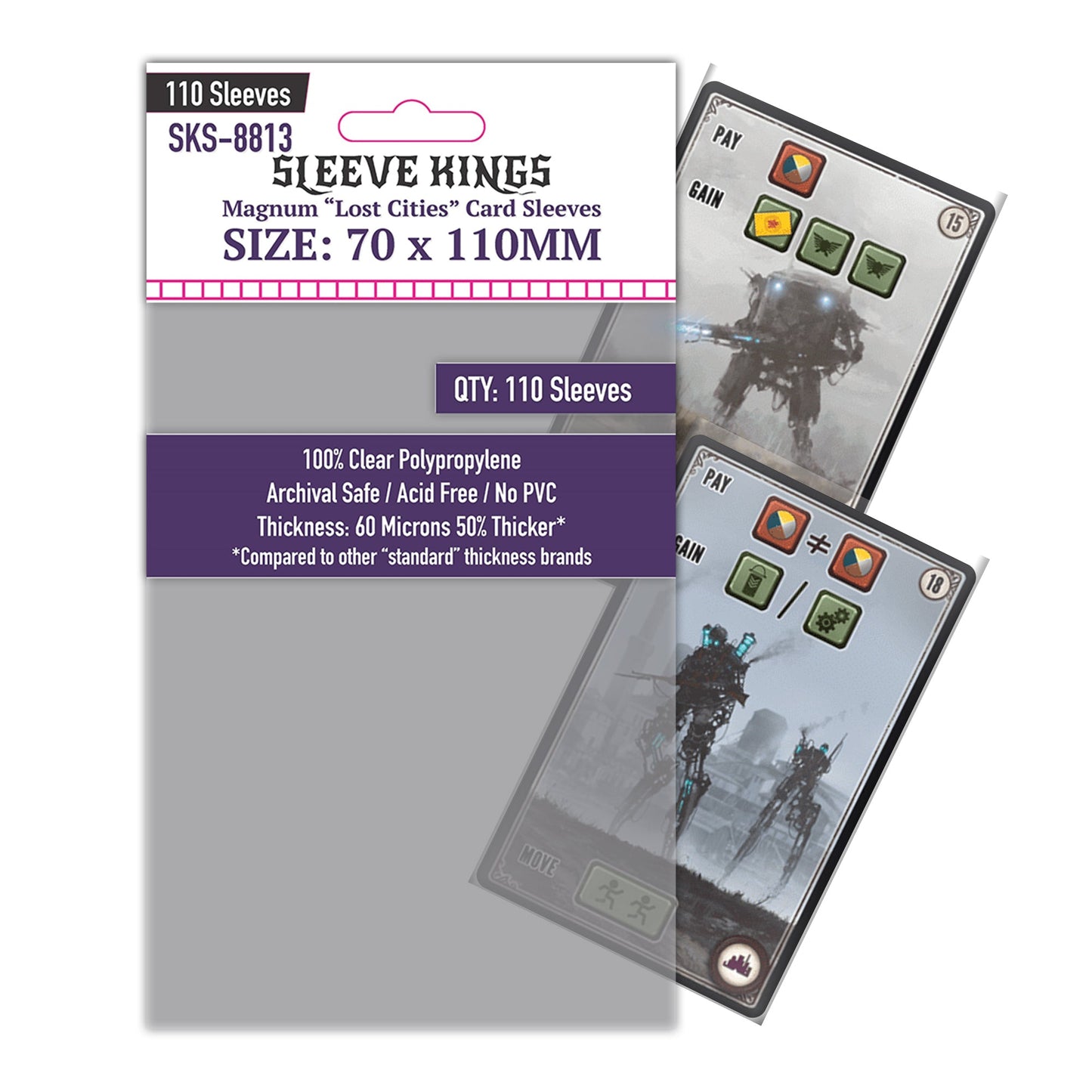 "Lost Cities" Magnum Card Sleeves (70x110mm) 110 Pack, SKS-8813