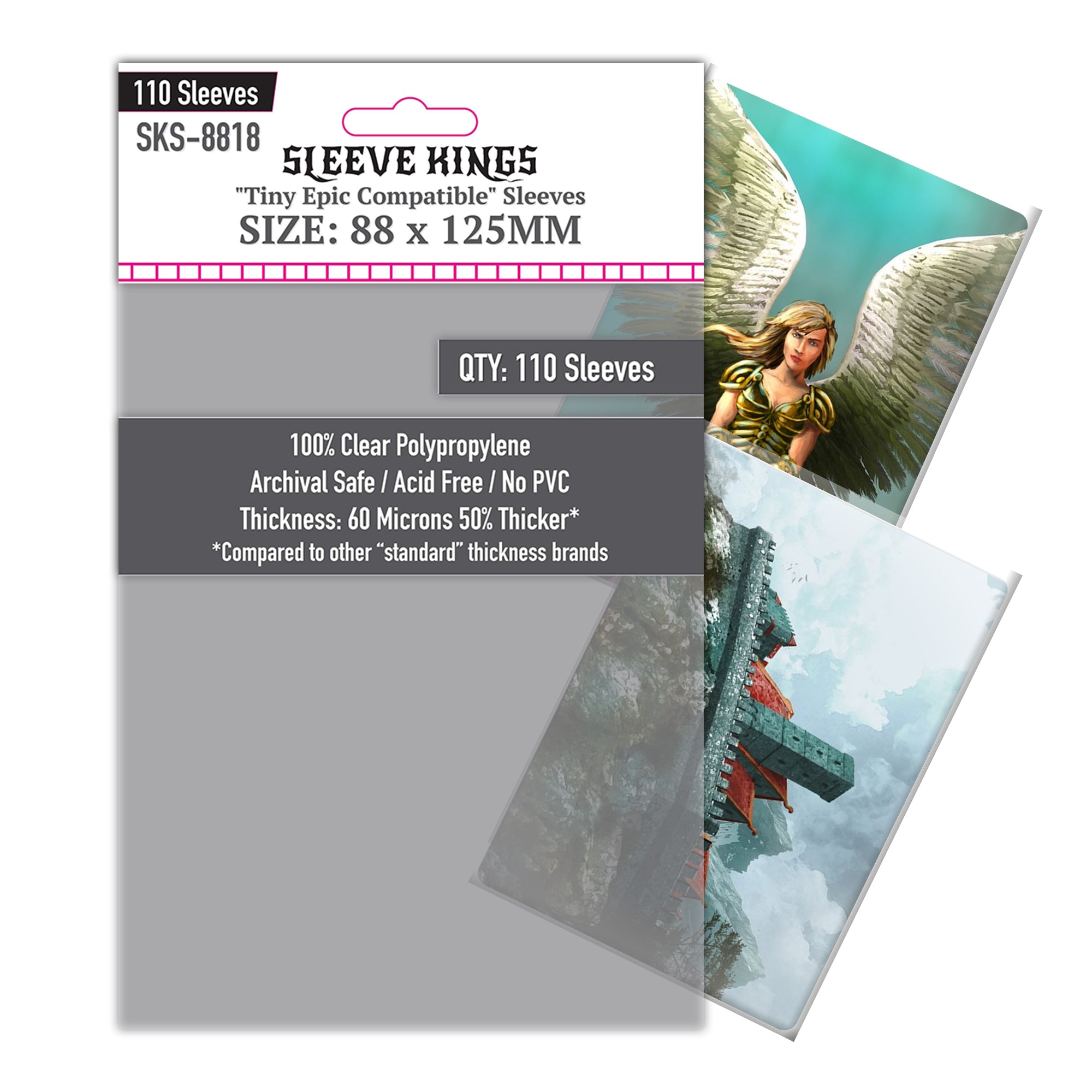 "Tiny Epic" Compatible Card Sleeves (88x125mm) 110 Pack, 60 Micron, SKS-8818