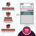 "Hogwarts Battle" Compatible Large Sleeves (76x102mm) 110 Pack, 60 Micron, SKS-8828