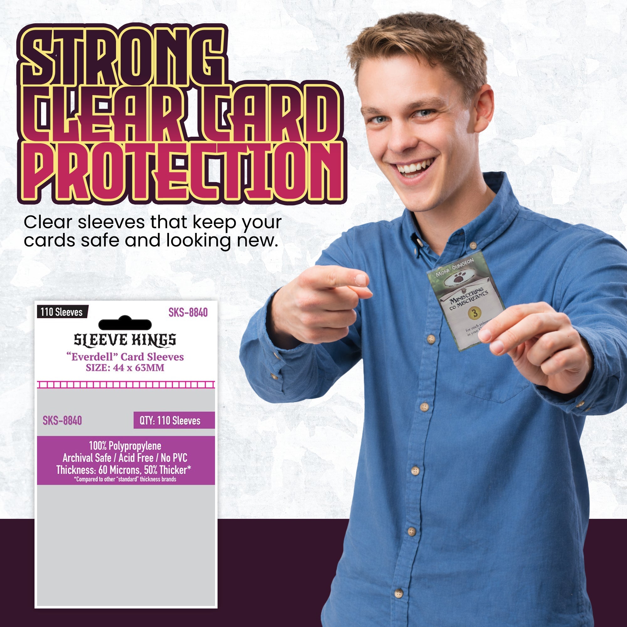 "Everdell" Compatible Mini Sleeves (44x63mm) 110 Pack, 60 Micron, SKS-8840