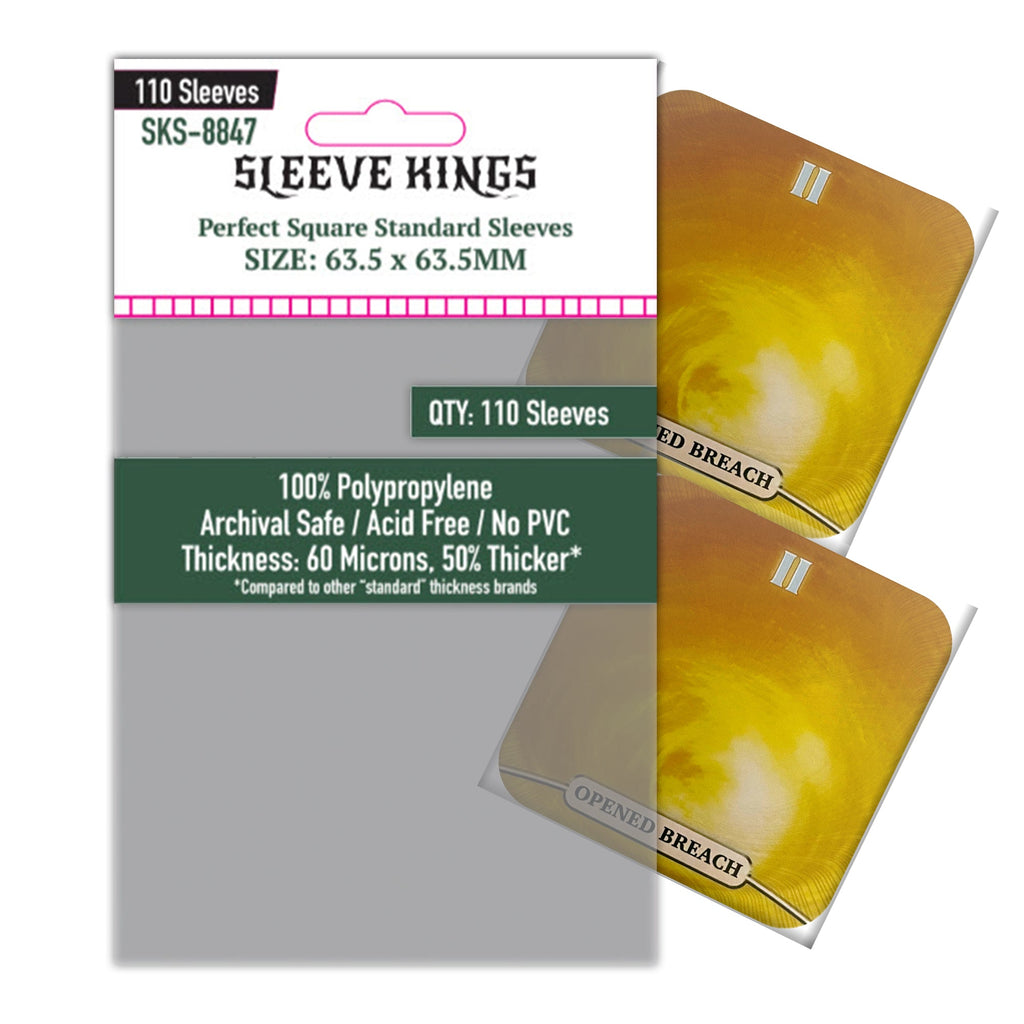 Perfect Square Standard Sleeves (63.5x63.5mm) 110 Pack, 60 Microns, SKS-8847