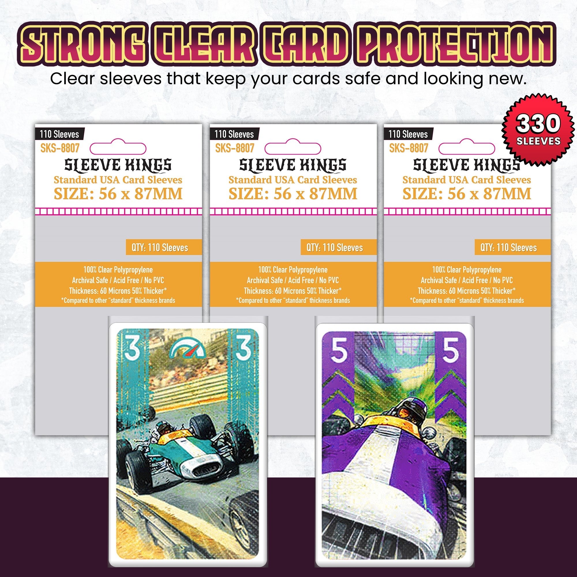 "Heat: Pedal to the Metal" Compatible Card Sleeve Bundle (8807 X 3)