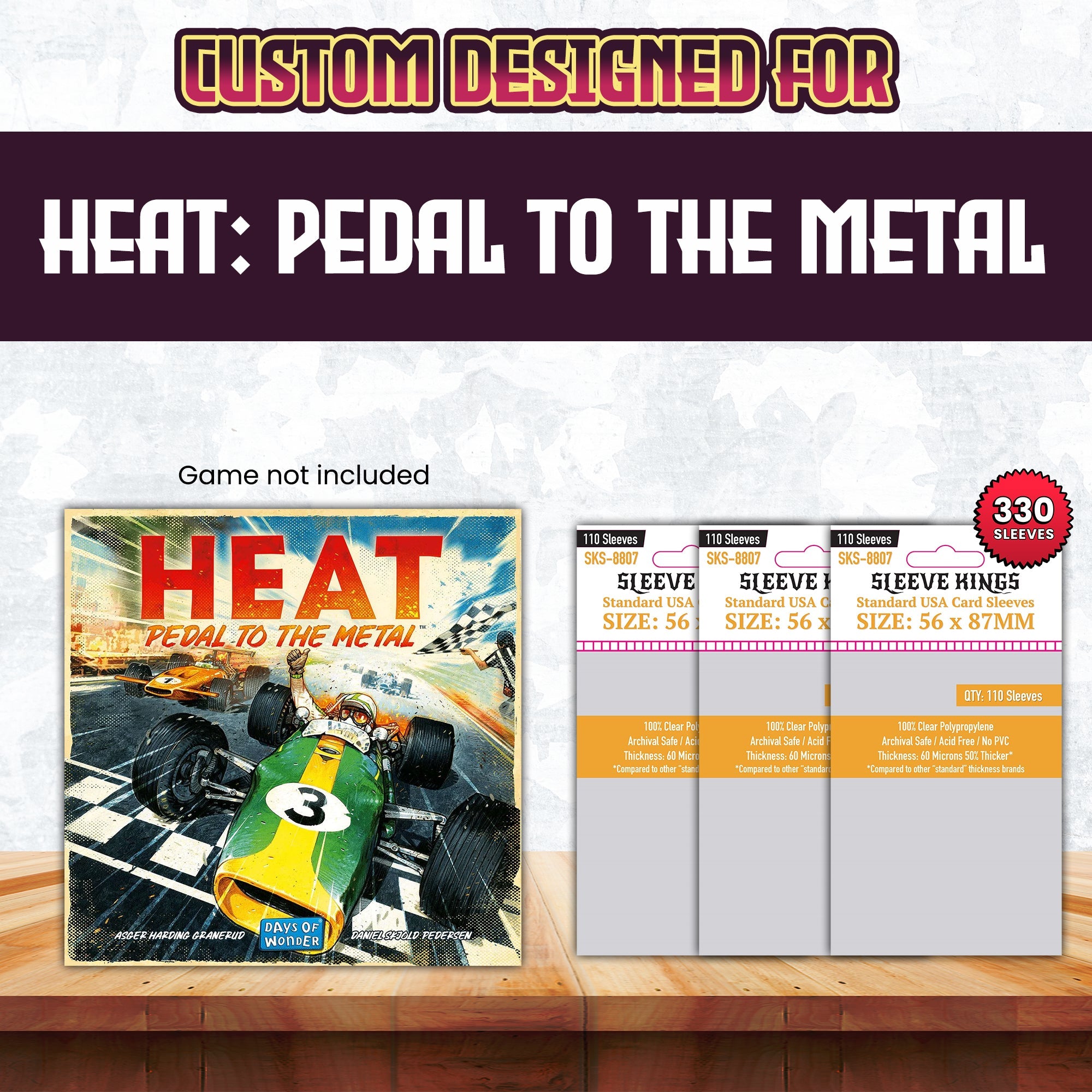 "Heat: Pedal to the Metal" Compatible Card Sleeve Bundle (8807 X 3)