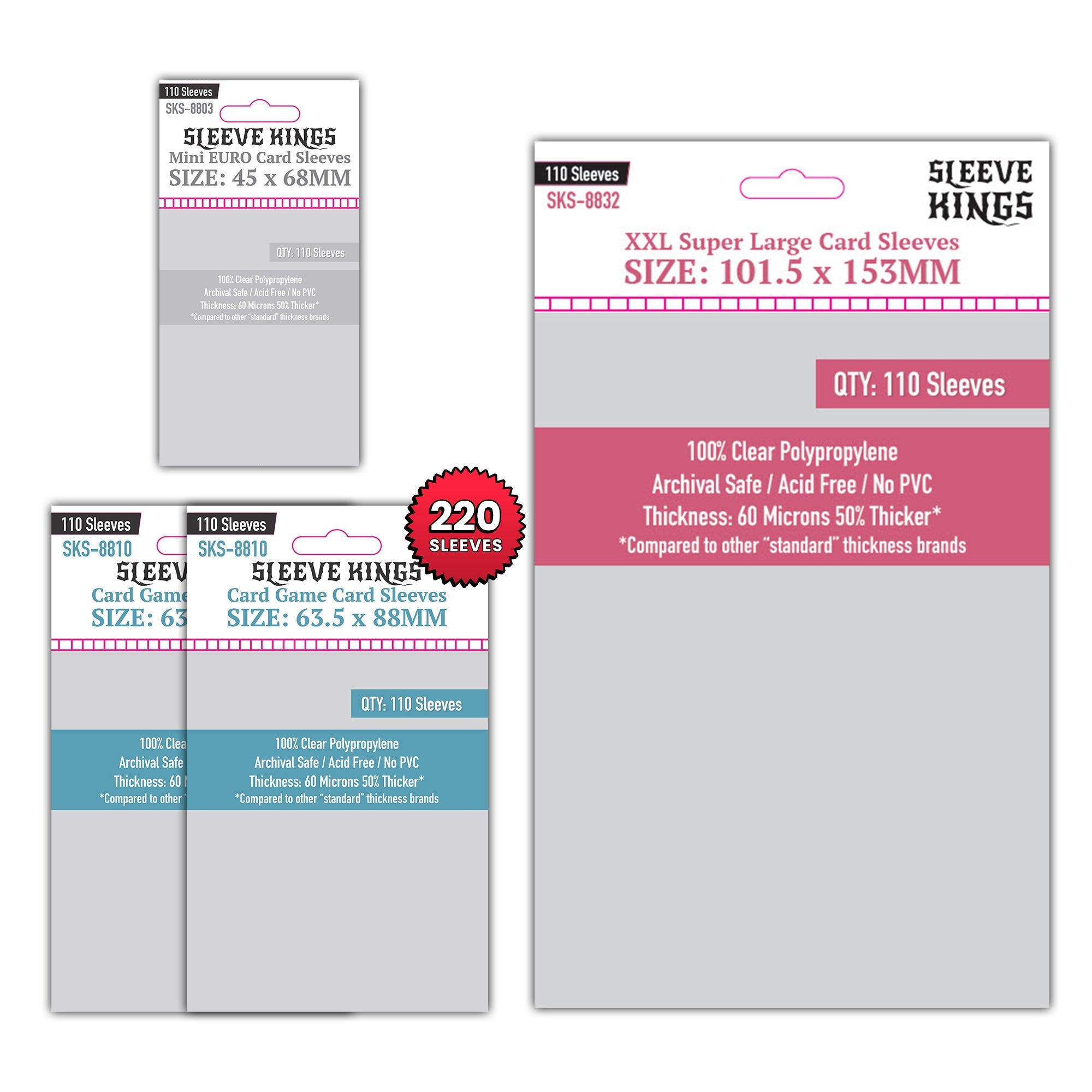 "Spirit Island" Compatible Sleeve Bundle (8803 X 1 + 8810 X 2 + 8832 X 1)
