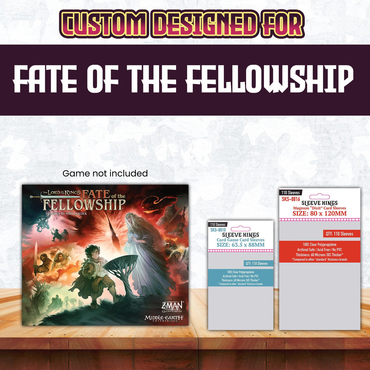 "The Lord of the Rings: Fate of the Fellowship" Compatible Sleeve Bundle (8810 x 1, 8816 x 1)