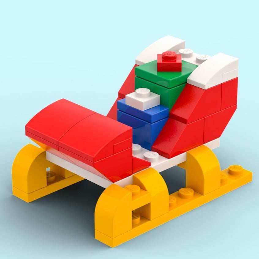 Santa Christmas Sleigh - Custom Set - 