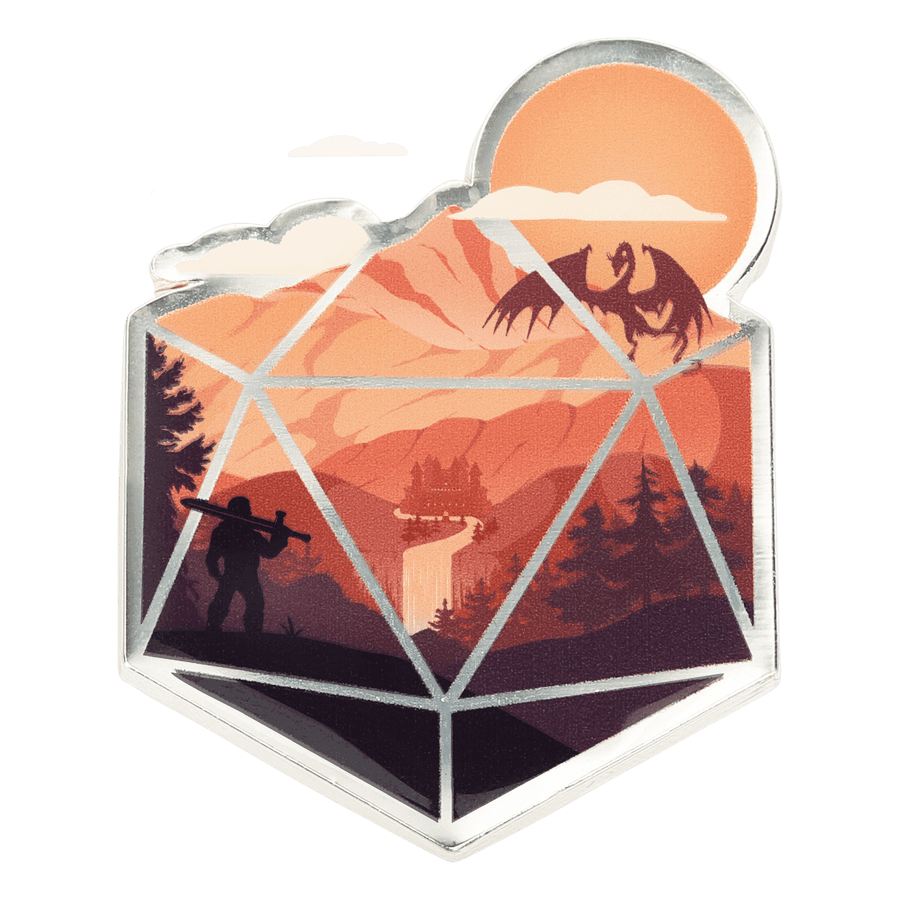 Enamel Pin: D20 Hero - 