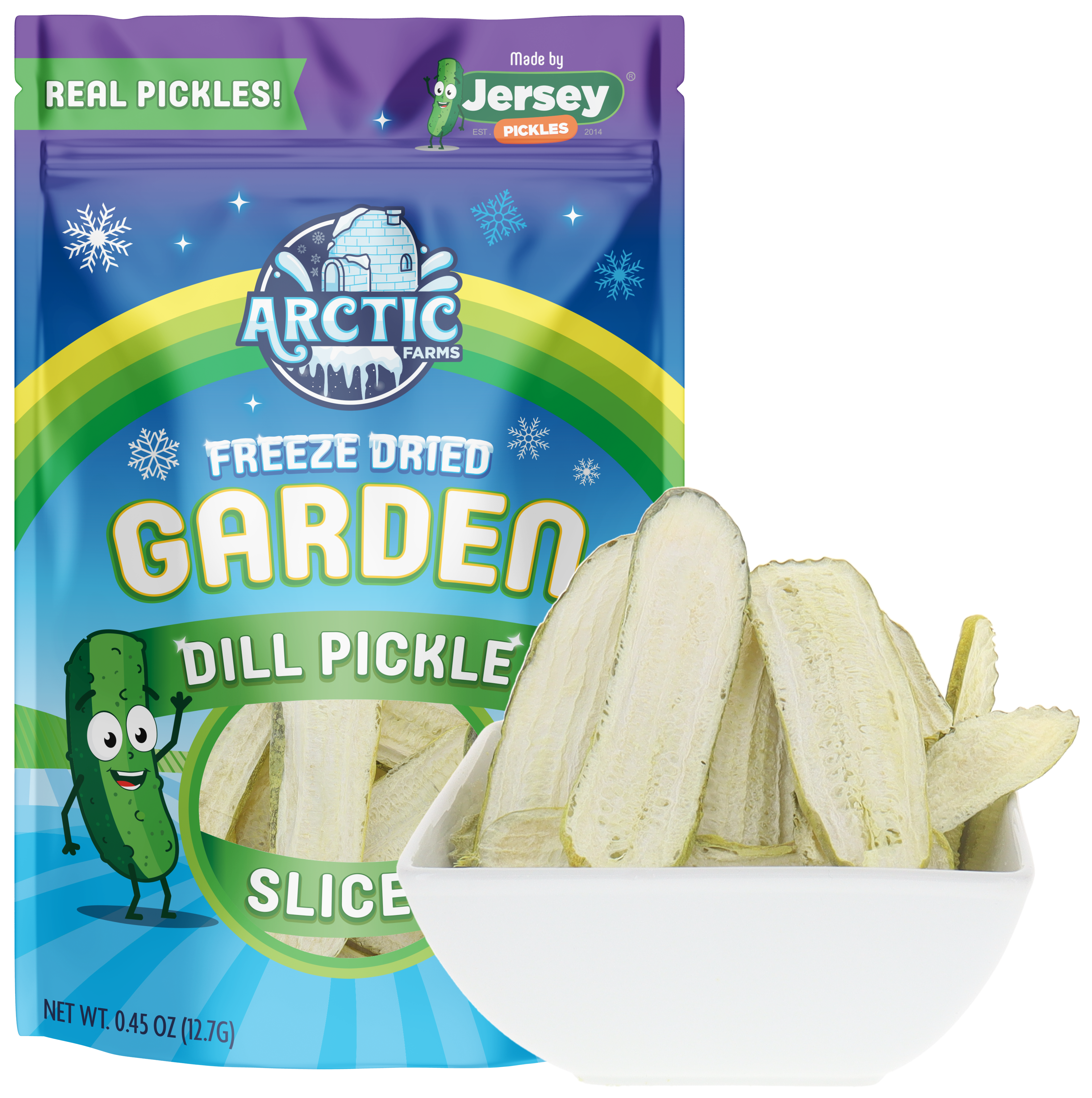 Freeze Dried Kosher Dill Pickle Slices from Jersey Pickles