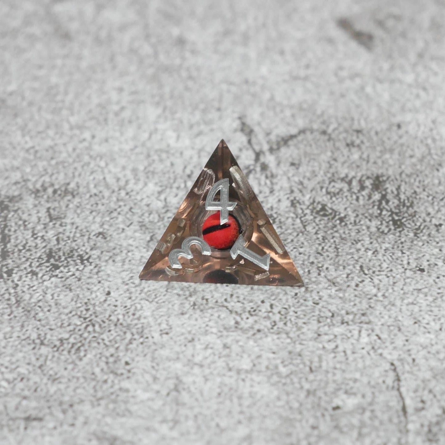 Smaug's Eye | 7 Piece Moving Eye DnD Dice Set | Acrylic RPG Gaming Dice - 