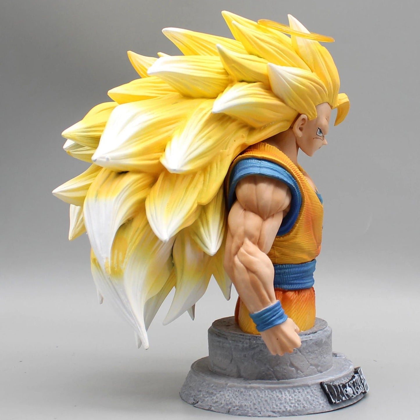 Son Goku Super Saiyan 3 Half Bust Anime Figure, Dragon Ball Z Figurines PVC Statue Collection 20 cm