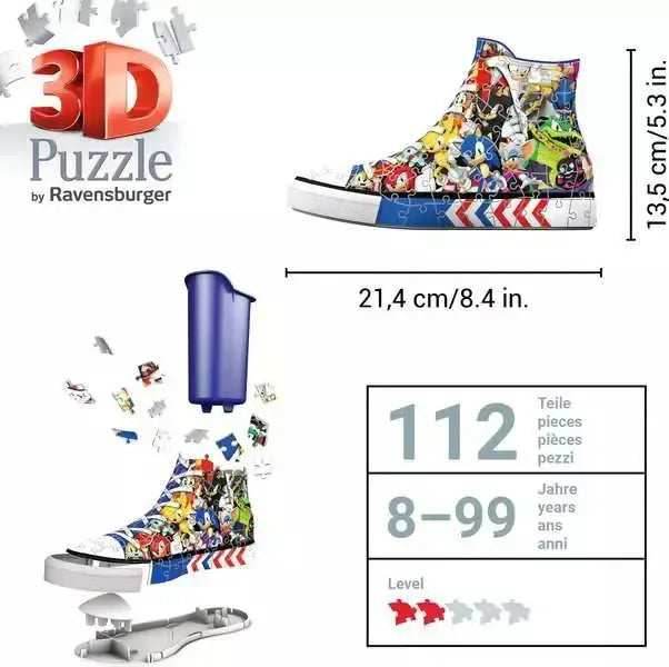Sonic the Hedgehog Sneaker 112 Piece 3D Jigsaw Puzzle Ravensburger - 