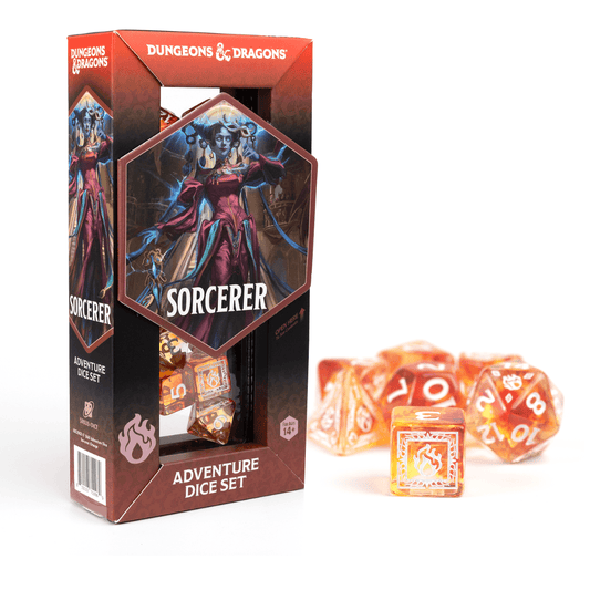 D&D Adventure Dice Set - Sorcerer Edition | Orange 16pc Collection - 