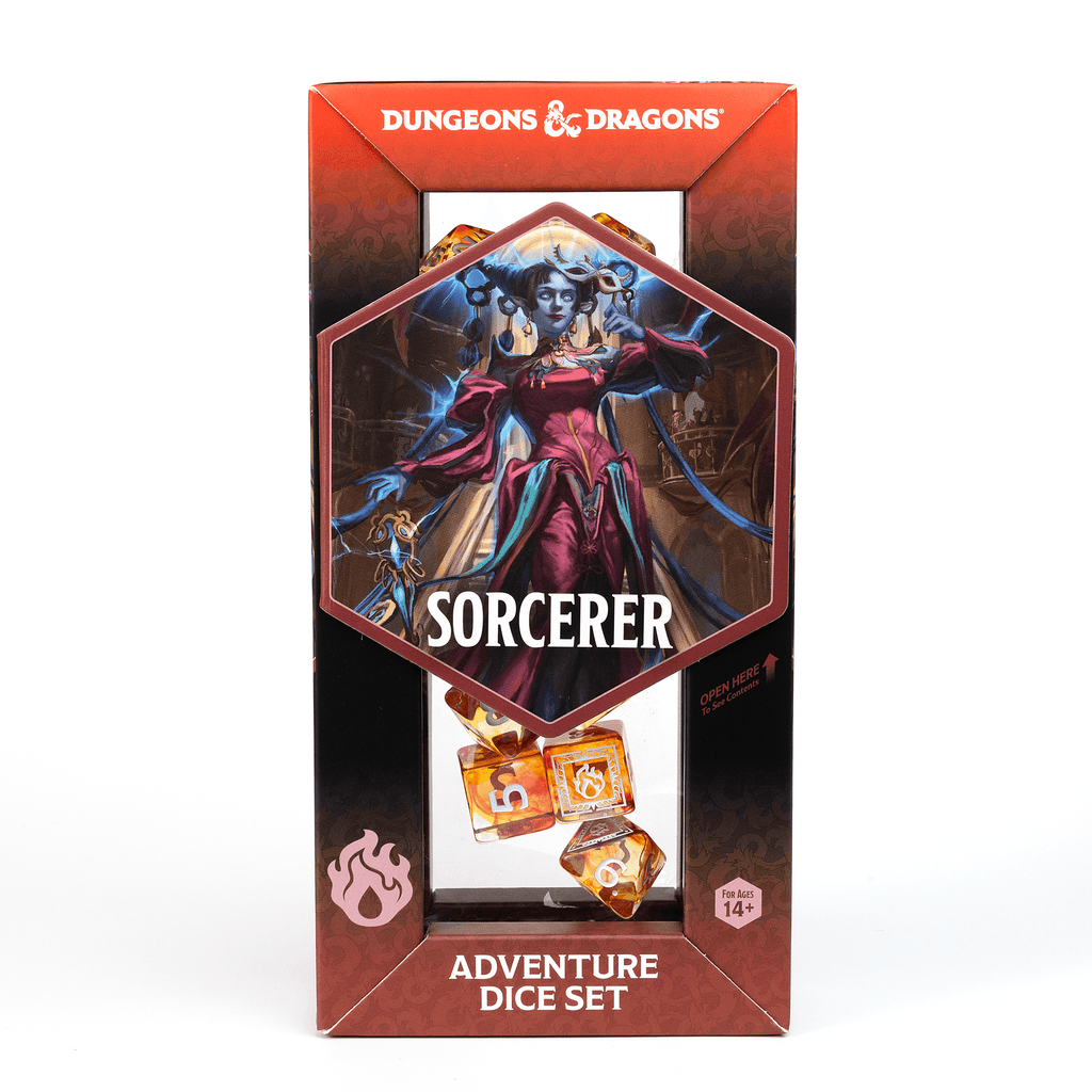 D&D Adventure Dice Set - Sorcerer Edition | Orange 16pc Collection - 