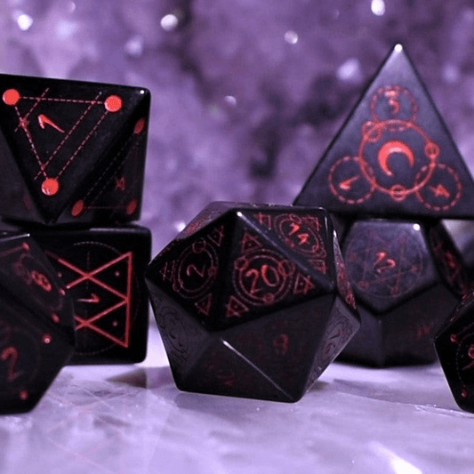 Spellcaster Obsidian Stone Dice Set 'PRE-ORDER | SPRING EVENT DEAL' - 