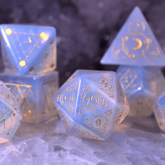 Spellcaster Opalite Stone Dice Set 'PRE-ORDER | SPRING EVENT DEAL' - 