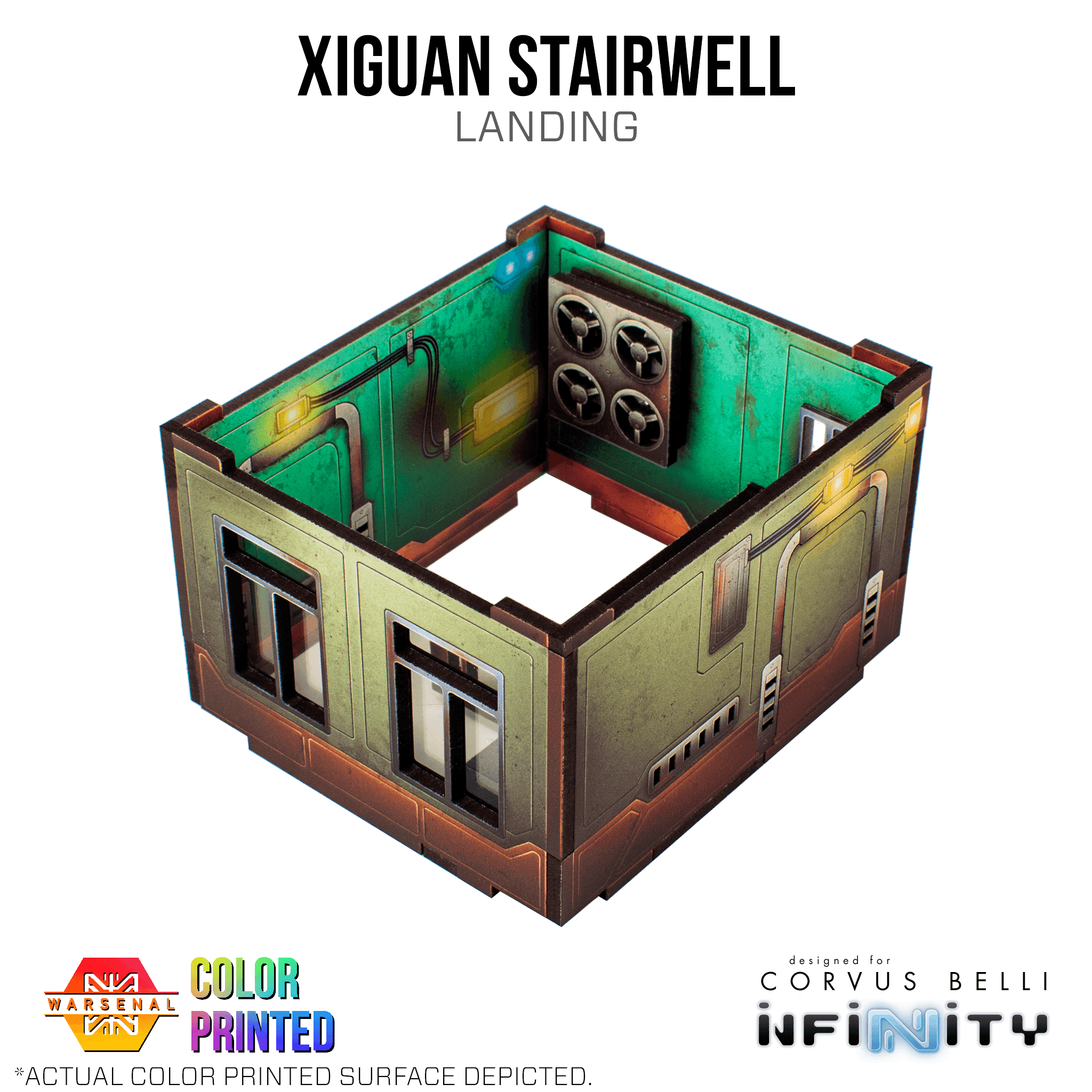 Xiguan Components - Stairwell - Left Entrance / Color Printed