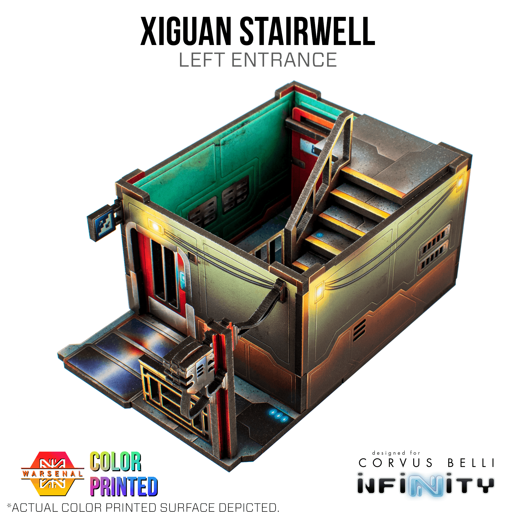 Xiguan Components - Stairwell - Left Entrance / Color Printed