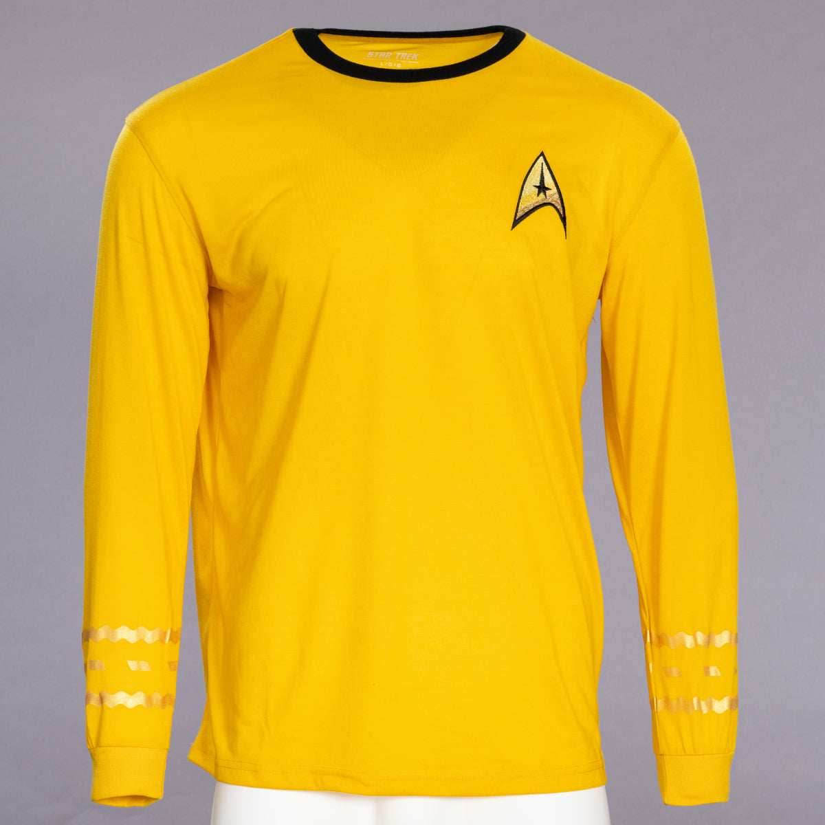 Star Trek Long Sleeve Halloween Costume T-shirt - Commander, Medical Sciences and Engineering - S / Gold