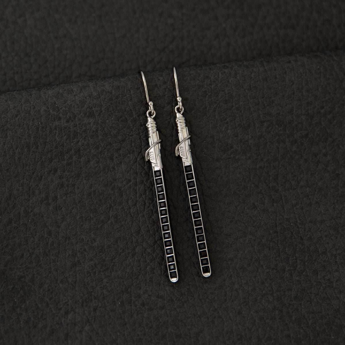 Star Wars X RockLove Darksaber Crystal Lightsaber Earrings - 