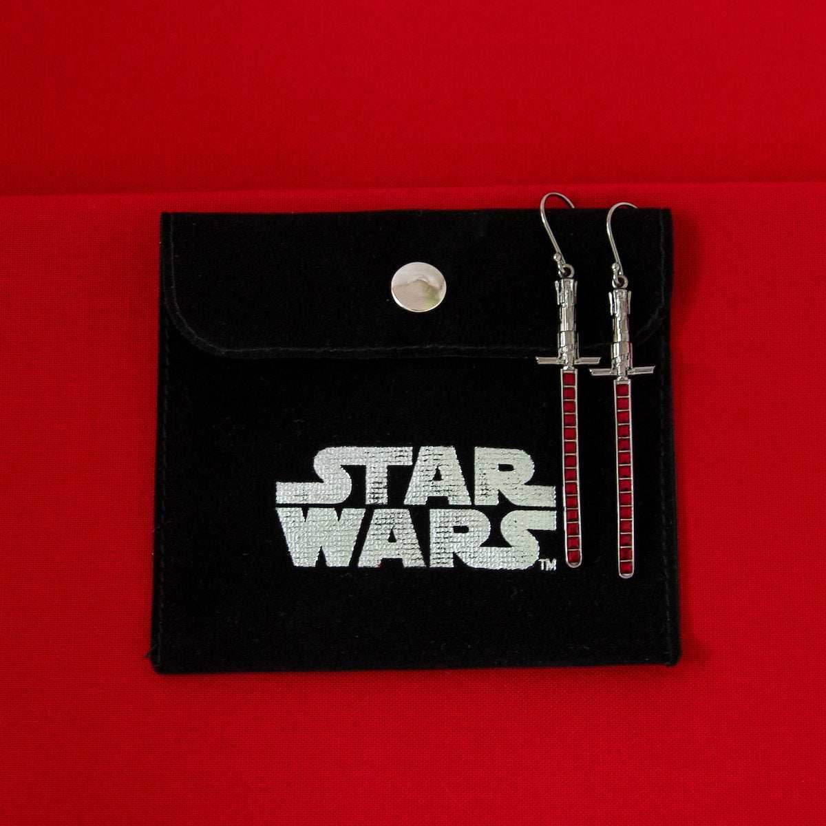 Star Wars X RockLove Kylo Ren Crystal Lightsaber Earrings - 