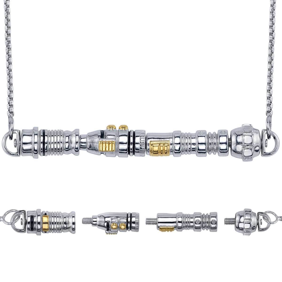 Star Wars X RockLove LIGHTSABER WORKSHOP Peace and Justice Lightsaber Necklace - 