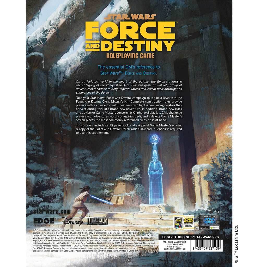 Star Wars: Force and Destiny: Game Master’s Kit - 
