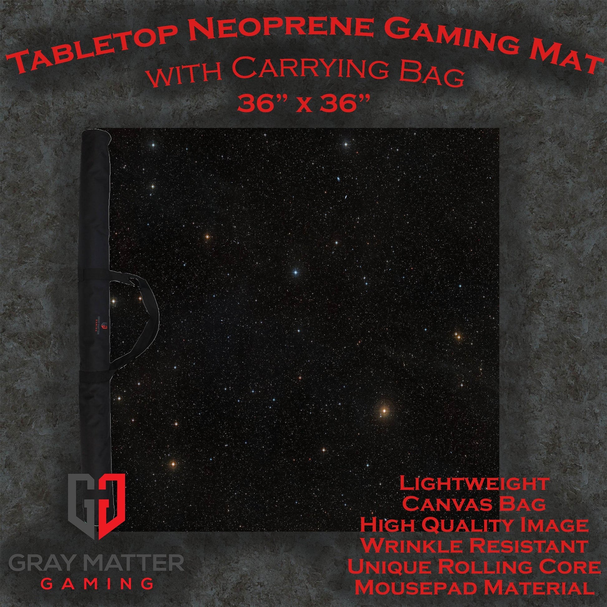 Starfield - Neoprene Battle Mat - X-Wing, Armada, Battlefleet Gothic, Space, Starships - 36x36