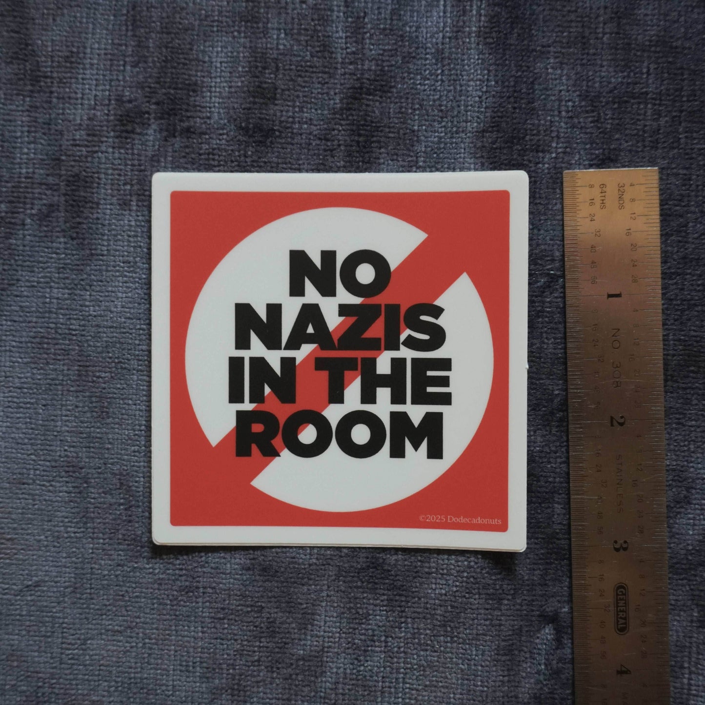 No Nazis in the Room Vinyl Sticker – Set the Tone for Inclusive Gaming - 