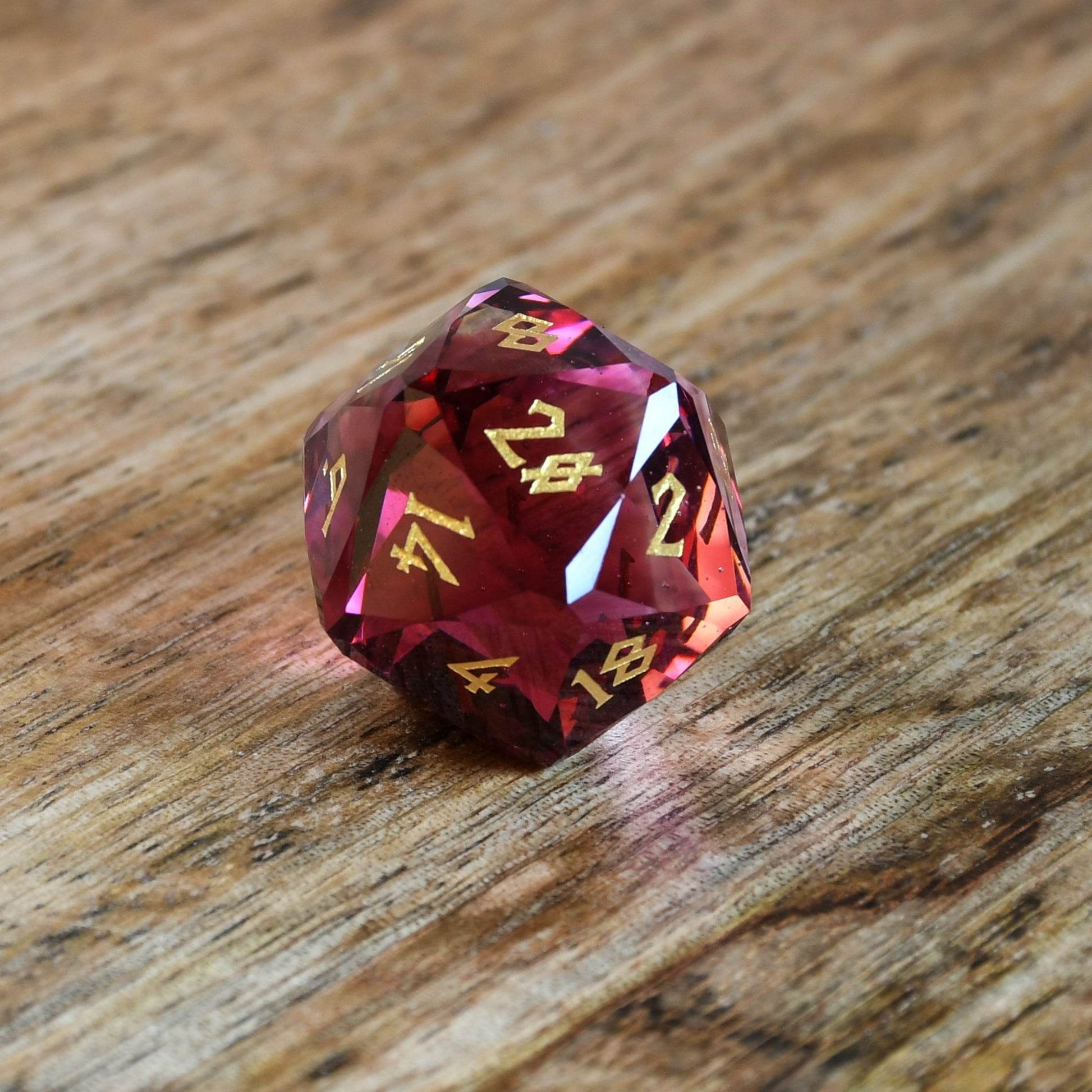 Strawberry Multifaceted Glass Dice Set 'PRE-ORDER | SPRING EVENT DEAL' - 