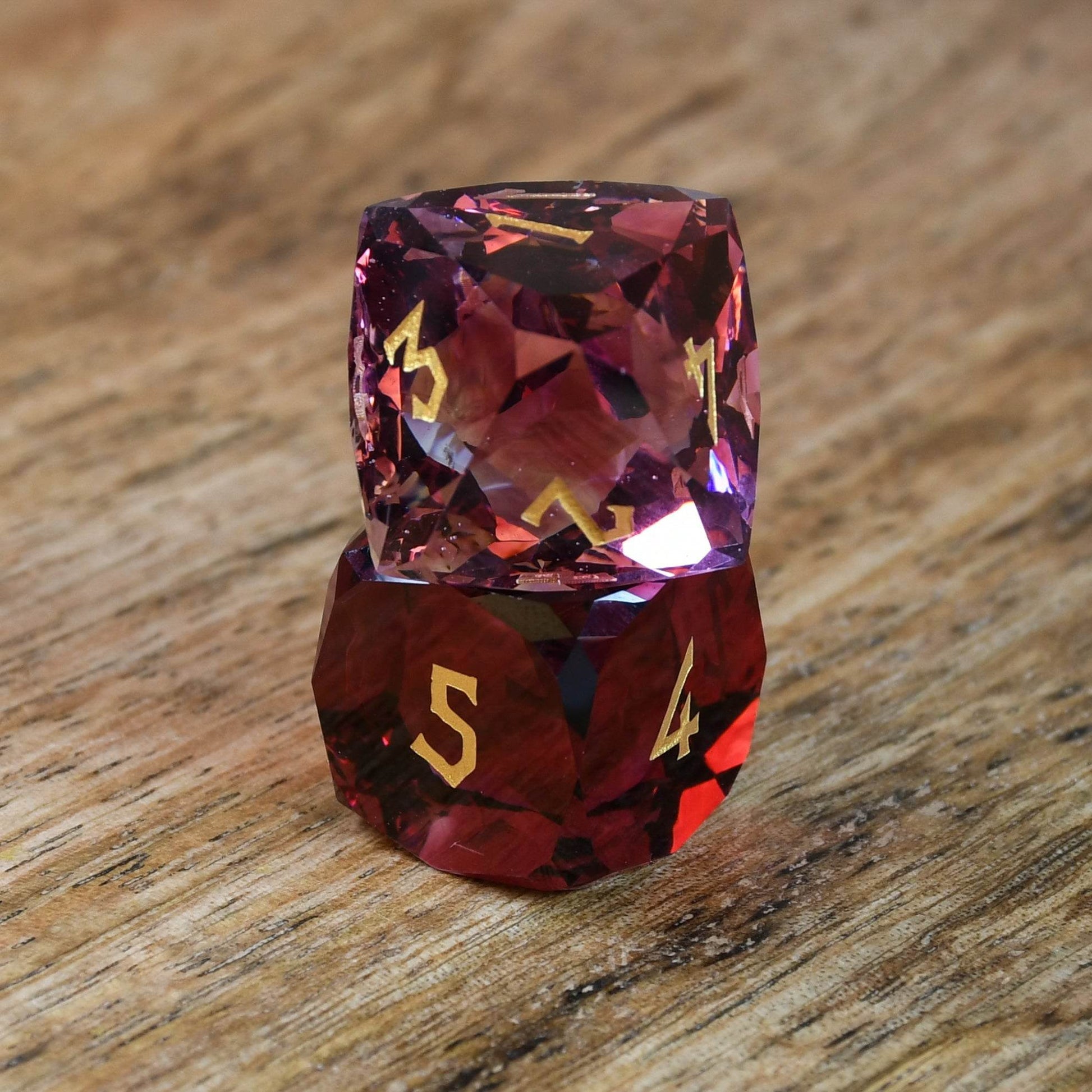Strawberry Multifaceted Glass Dice Set 'PRE-ORDER | SPRING EVENT DEAL' - 