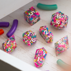Sugar Rush Handmade Resin DND Dice Set