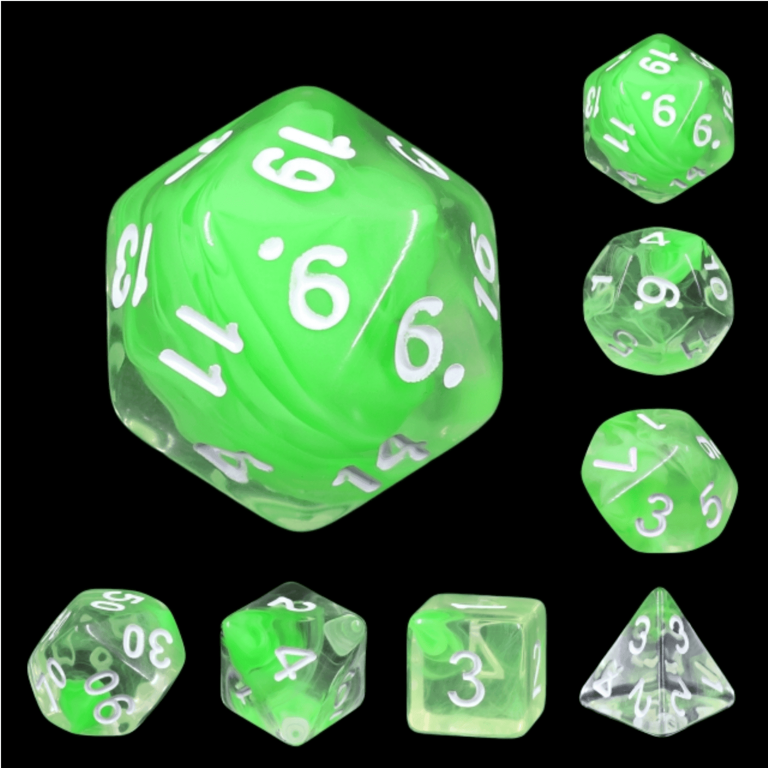 Summer Limes RPG Dice Set - 
