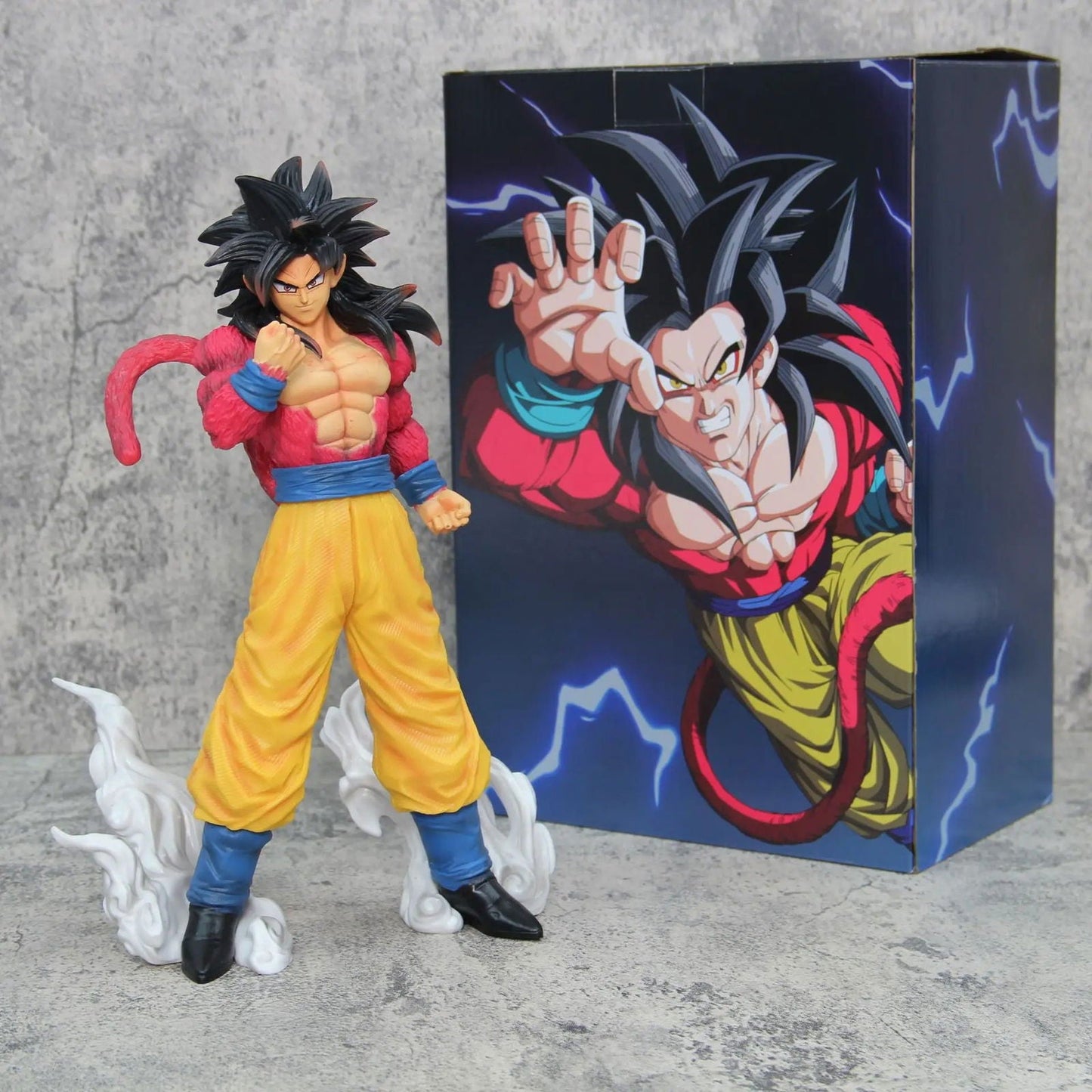 Super Saiyan 4 Son Goku Anime Figure, SSJ4 Dragon Ball GT Figurines PVC Statue 30 CM